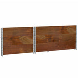 Paretali per Pallet 3pz Marroni 120x80cm Legno Massello di Pino