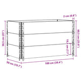Paretali per Pallet 3 pz Neri 100x50cm Legno Massello di Pino