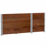Paretali per Pallet 3pz Marroni 100x50cm Legno Massello di Pino