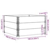 Paretali per Pallet 3 pz 100x100 cm in Legno Massello di Pino