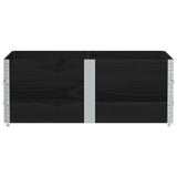 Paretali per Pallet 3 pz Neri 150x100cm Legno Massello di Pino