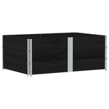 Fioriera da Giardino Nera 150x100 cm in Legno Massello di Pino