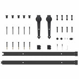 Kit di Binari per Porte Scorrevoli 152,5 cm Acciaio Nero