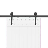 Kit di Binari per Porte Scorrevoli 152,5 cm Acciaio Nero