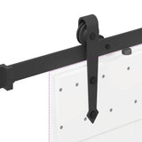 Kit di Binari per Porte Scorrevoli 213,5 cm Acciaio Nero