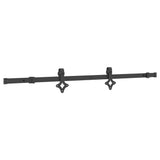 Kit di Binari per Porte Scorrevoli 152,5 cm Acciaio Nero