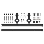 Kit di Binari per Porte Scorrevoli 152,5 cm Acciaio Nero