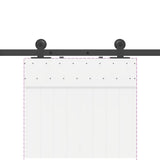 Kit di Binari per Porte Scorrevoli 213,5 cm Acciaio Nero
