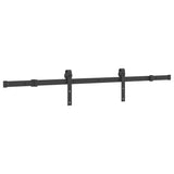 Kit di Binari per Porte Scorrevoli 152,5 cm Acciaio Nero