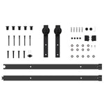 Kit di Binari per Porte Scorrevoli 152,5 cm Acciaio Nero