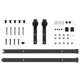 Kit di Binari per Porte Scorrevoli 152,5 cm Acciaio Nero