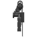 Kit di Binari per Porte Scorrevoli 213,5 cm Acciaio Nero