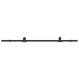Kit di Binari per Porte Scorrevoli 200 cm Acciaio Nero