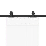 Kit di Binari per Porte Scorrevoli 200 cm Acciaio Nero