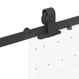 Kit di Binari per Porte Scorrevoli 200 cm Acciaio Nero