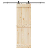 Kit di Binari per Porte Scorrevoli 200 cm Acciaio Nero