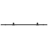 Kit di Binari per Porte Scorrevoli 213 cm Acciaio Nero