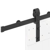 Kit di Binari per Porte Scorrevoli 183 cm Acciaio Nero