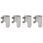 Staffe Bypass Porta della Fienile 4 pz Guide Tonde Acciaio Inox