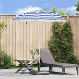 Ombrello da giardino Poliestere 170T Blu e Bianco