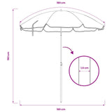 Ombrello da giardino Poliestere 170T Blu e Bianco