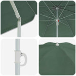 Ombrellone da Spiaggia Verde 161 x 193 cm Poliestere