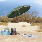 Ombrellone da Spiaggia Verde 161 x 193 cm Poliestere