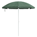 Ombrellone da Spiaggia Verde 161 x 193 cm Poliestere