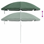 Ombrellone da Spiaggia Verde 161 x 193 cm Poliestere