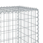 Cesto Gabbione con Copertura 100x50x150 cm in Ferro Zincato