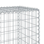 Cesto Gabbione con Copertura 200x50x150 cm in Ferro Zincato