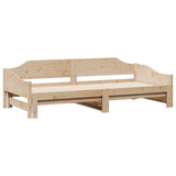Divano Letto con Letto Estraibile 90x200cm Legno Massello Pino