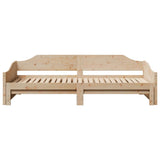 Divano Letto con Letto Estraibile 90x200cm Legno Massello Pino