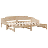 Divano Letto con Letto Estraibile 90x200cm Legno Massello Pino