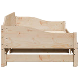 Divano Letto con Letto Estraibile 90x200cm Legno Massello Pino