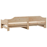 Divano Letto con Letto Estraibile 90x200cm Legno Massello Pino