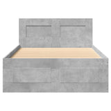 Giroletto e Testiera Grigio Cemento 90x190 cm Legno truciolato
