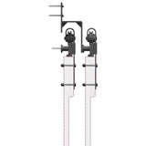 Kit di Binari per Porte Scorrevoli 213,5 cm Acciaio Nero