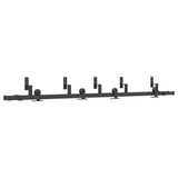 Kit di Binari per Porte Scorrevoli 213,5 cm Acciaio Nero