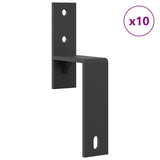 Kit di Binari per Porte Scorrevoli 213,5 cm Acciaio Nero