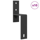 Kit di Binari per Porte Scorrevoli 213,5 cm Acciaio Nero