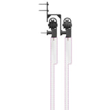Kit di Binari per Porte Scorrevoli 366 cm Acciaio Nero