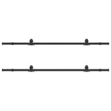 Kit di Binari per Porte Scorrevoli 427 cm Acciaio Nero
