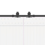 Kit di Binari per Porte Scorrevoli 427 cm Acciaio Nero