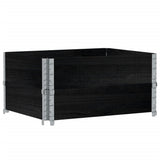 Paretali per Pallet 2 pz Neri 80x60cm in Legno Massello di Pino