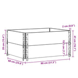 Paretali per Pallet 2 pz Neri 80x60cm in Legno Massello di Pino