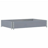 Paretale per Pallet Grigio 120x80 cm in Legno Massello di Pino