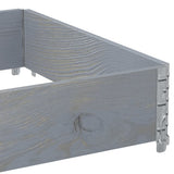 Paretale per Pallet Grigio 120x80 cm in Legno Massello di Pino