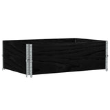 Paretali per Pallet 2 pz Neri 120x80cm Legno Massello di Pino