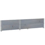 Paretali per Pallet 2pz Grigi 120x80cm Legno Massello di Pino